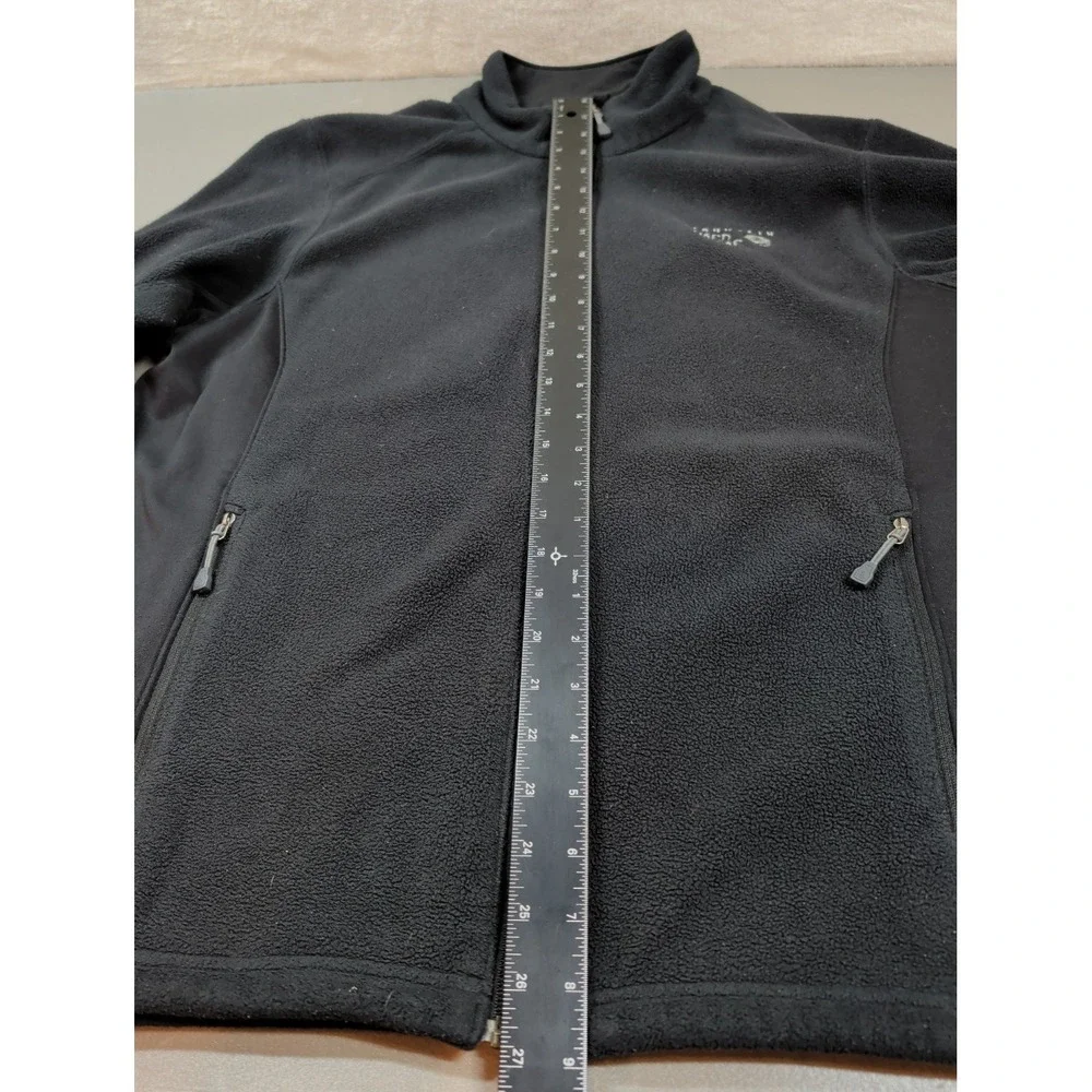 Mountain Hardwear Mens Full Zip Fleece Jacket Black SOM4803 Medium Hiking Layer
